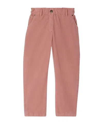 Bonpoint Kids' Elasticated-waist Corduroy Trousers In Pink