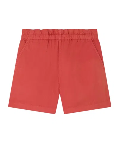 Bonpoint Kids' Elasticated Gathered Shorts In Red