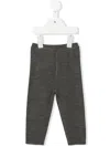 Bonpoint Elasticated Ribbed Leggings In Grey