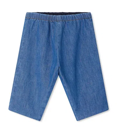 Bonpoint Kids' Elasticated-waist Jeans In Blue