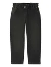 Bonpoint Elasticated-waist Organic Cotton Jeans In Black