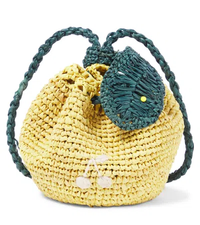 Bonpoint Kids' Eleni Raffia Backpack In Multicoloured
