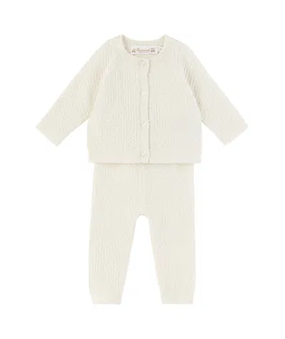 Bonpoint Eleny Cardigan  Leggings Set In White