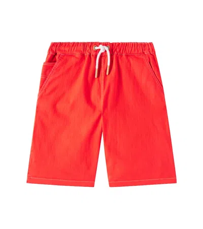 Bonpoint Kids' Elgar Denim Shorts In Red