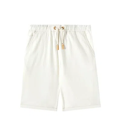 Bonpoint Kids' Elgar Denim Shorts In White