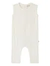 Bonpoint Eli Sleeveless Ribbed Romper In White