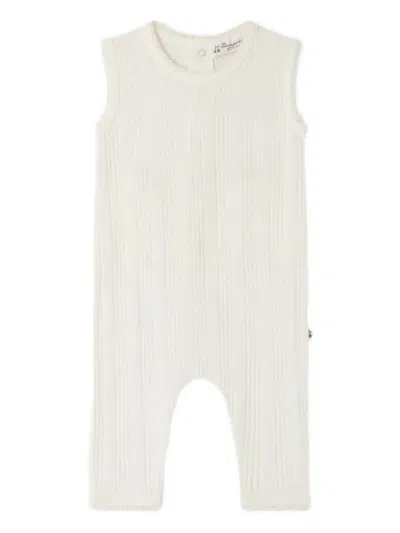 Bonpoint Babies' Eli Sleeveless Ribbed Romper In White