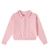 Bonpoint Elietta Cotton Cardigan In Pink
