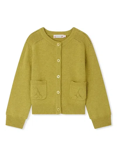 Bonpoint Kids' Elisea Cardigan In Green