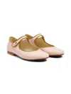 Bonpoint Ella Leather Mary Jane Flats In Pink