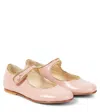 Bonpoint Ella Leather Mary Jane Flats In Pink