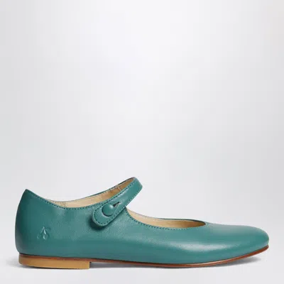 Bonpoint Ella Mini Ballet Flats In Leather In Green