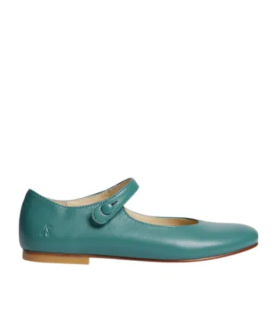 Bonpoint Ella Round Toe Ballerina Flats In Green