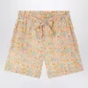 Shop Bonpoint Elmie Floral Print Shorts In Pink