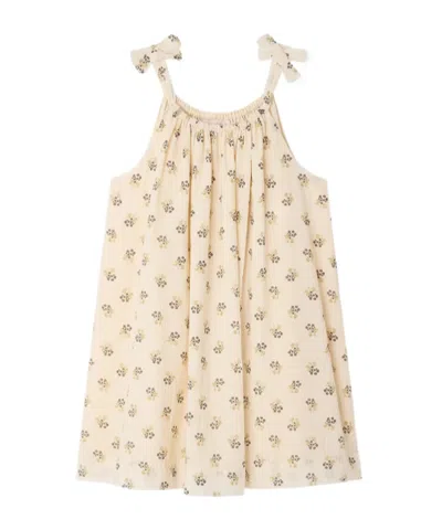 Bonpoint Eloise Floral Tie Dress In Neutral