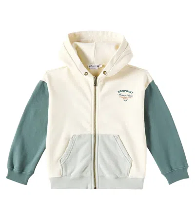 BONPOINT ELROY COLORBLOCKED COTTON FLEECE HOODIE