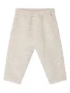 Bonpoint Elvin Elastic-waist Patterned Trousers In Neutral