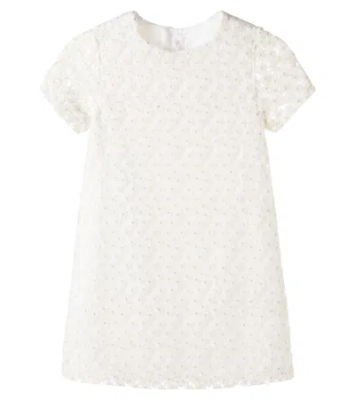 Bonpoint Kids' Emanuela Embroidered Tulle Dress In White