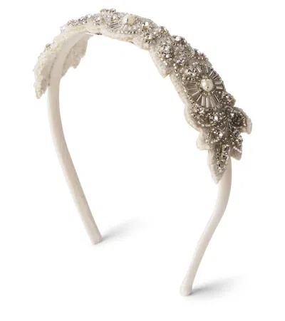 Bonpoint Kids' Embellished Headband In White