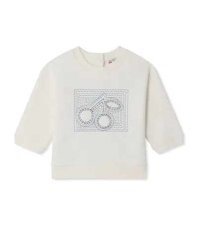 Bonpoint Kids'  Embroidered Cherry T-shirt In White