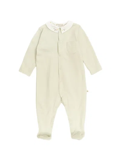 Bonpoint Babies' Embroidered Collared Pajama In Yellow