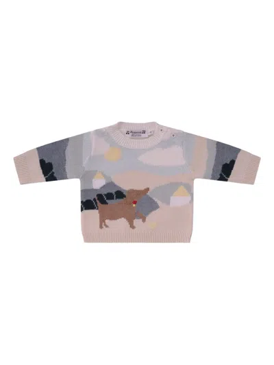 Bonpoint Embroidered Dog Baby Top In Pink