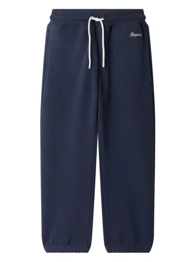 Bonpoint Kids' Embroidered Drawstring Joggers In Blue