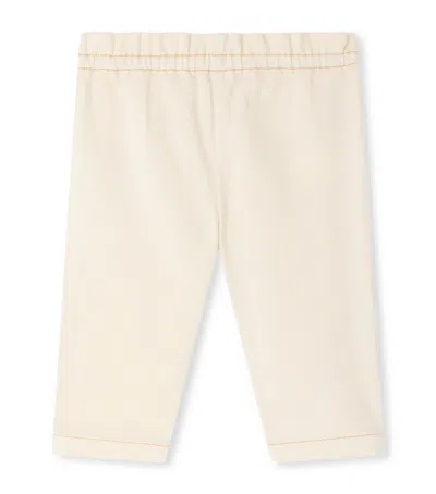 Bonpoint Kids'  Embroidered Trousers In Brown