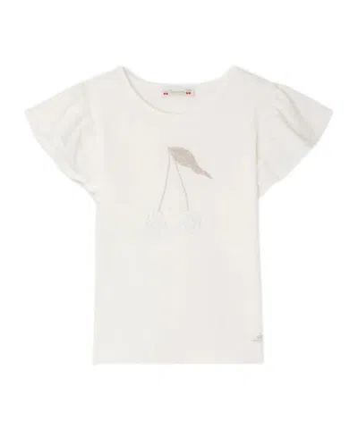 Bonpoint Kids'  Emila Cherry Embroidered T-shirt In Neutral