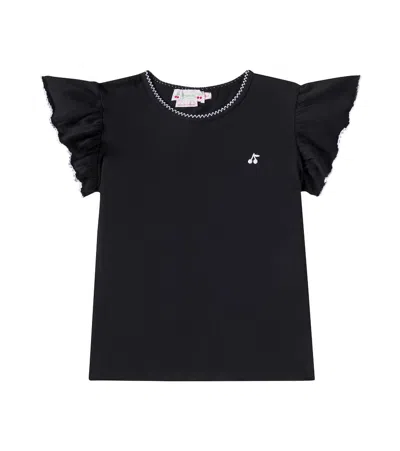 Bonpoint Kids' Top Emila Aus Baumwolle In Schwarz