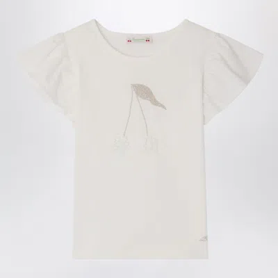 Bonpoint Emila Mini Cotton T-shirt In White