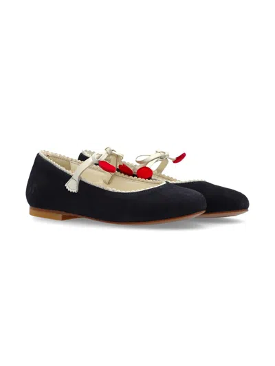 Bonpoint Kids' Emilda Ballerina Shoes In Blue