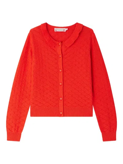 Bonpoint Kids' Emy Cardigan In Coquelicot