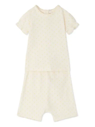 Bonpoint Babies' Enami Top And Shorts Set In ホワイト