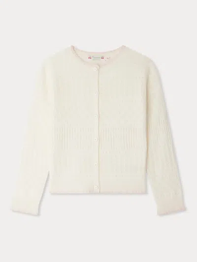 Bonpoint Kids' Enza Cardigan In White