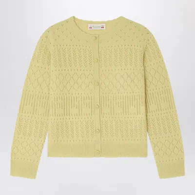 Kids' Enza Light Green Cashmere Cardigan from TheDoubleF