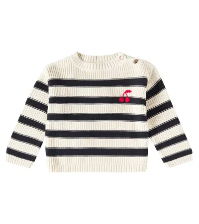Bonpoint Kids' Ereni Cotton Sweater In Blue