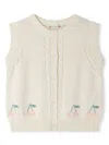 Bonpoint Round-neck Knitted Vest In Neutrals