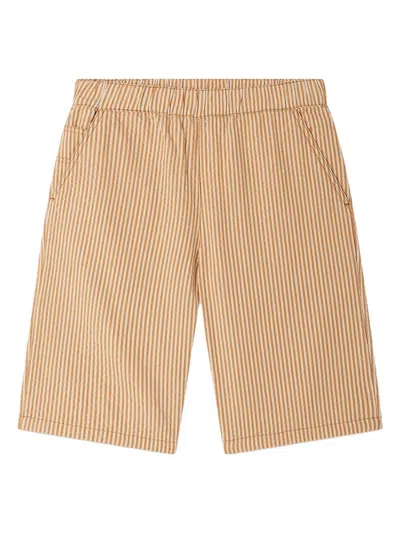 Bonpoint Kids' Erno Striped Shorts In Brown
