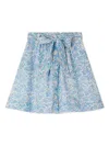 Bonpoint Esterina Buttoned Skirt Made With Liberty Fabrics In 蓝色