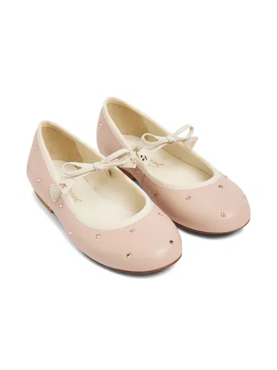 Bonpoint Kids' Eveline Ballerina Shoes In Pink