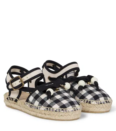 Bonpoint Evila Gingham Espadrilles In Multi