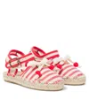 Bonpoint Evila Striped Espadrilles In Red
