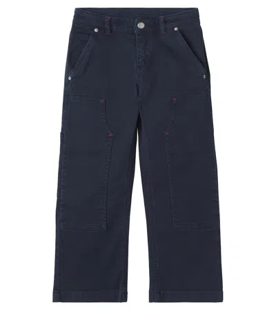 Bonpoint Kids' Ewann Cotton Pants In Blue