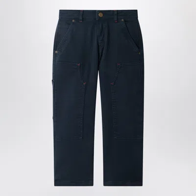 Bonpoint Ewann Navy Blue Cotton Trousers