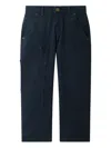 Bonpoint Ewann Navy Blue Cotton Trousers In Blue