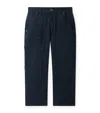 Bonpoint Ewann Navy Blue Cotton Trousers In Blue