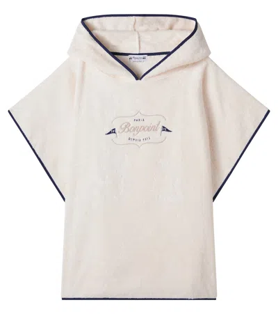 Bonpoint Kids' Ewen Cotton Fleece Poncho In White