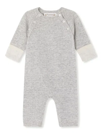 Bonpoint Fabou Babygrow Set In Grey