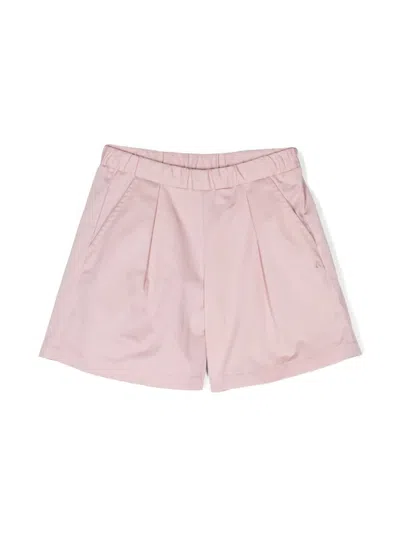 Bonpoint Kids' Logo-embroidered Poplin Shorts In Pink